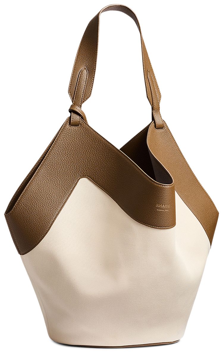 Khaite Medium Lotus Tote Bag CreamDark Olive