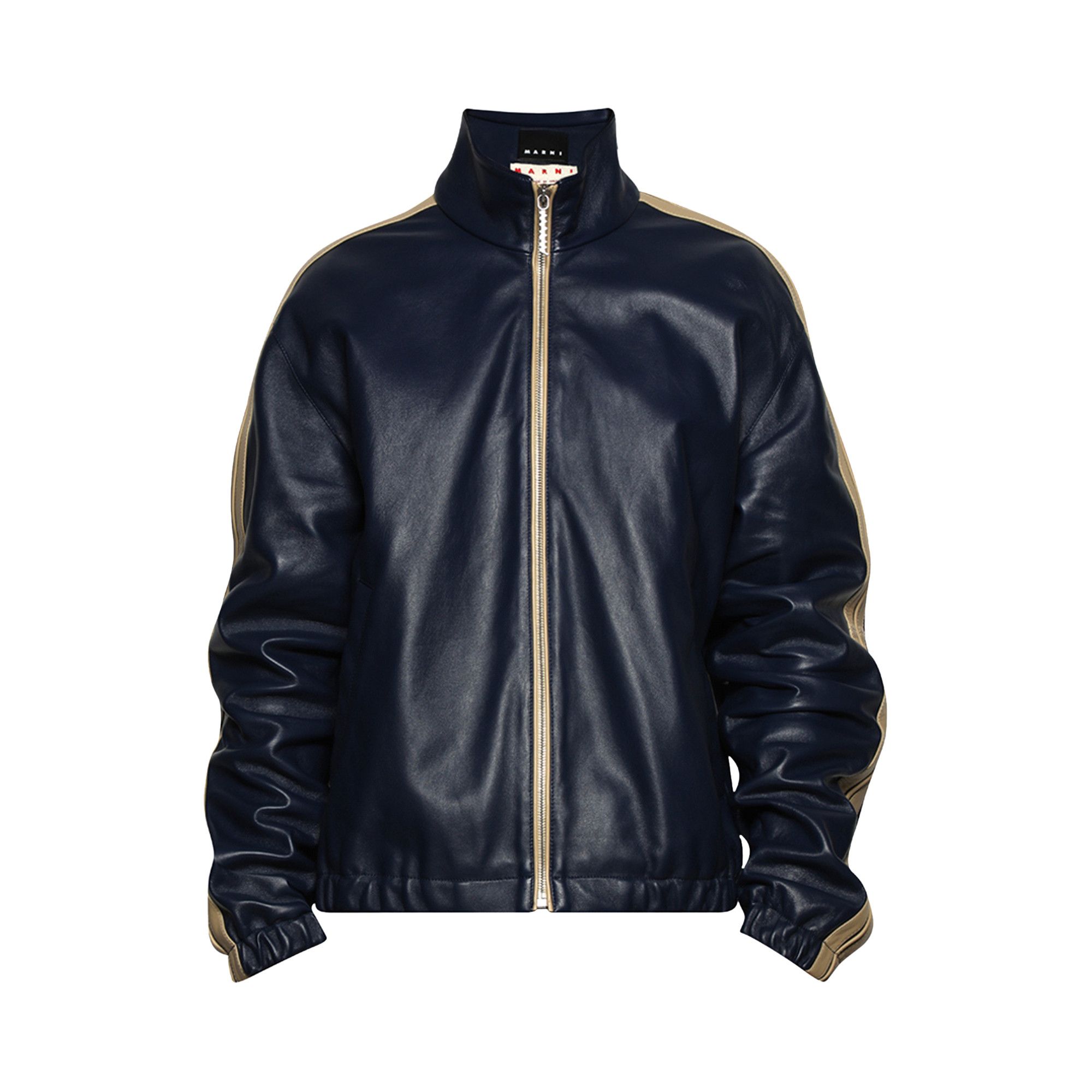 Buy Marni Ovine Leather Jacket 'Blue China' - JUMY0026Q6 ULA736