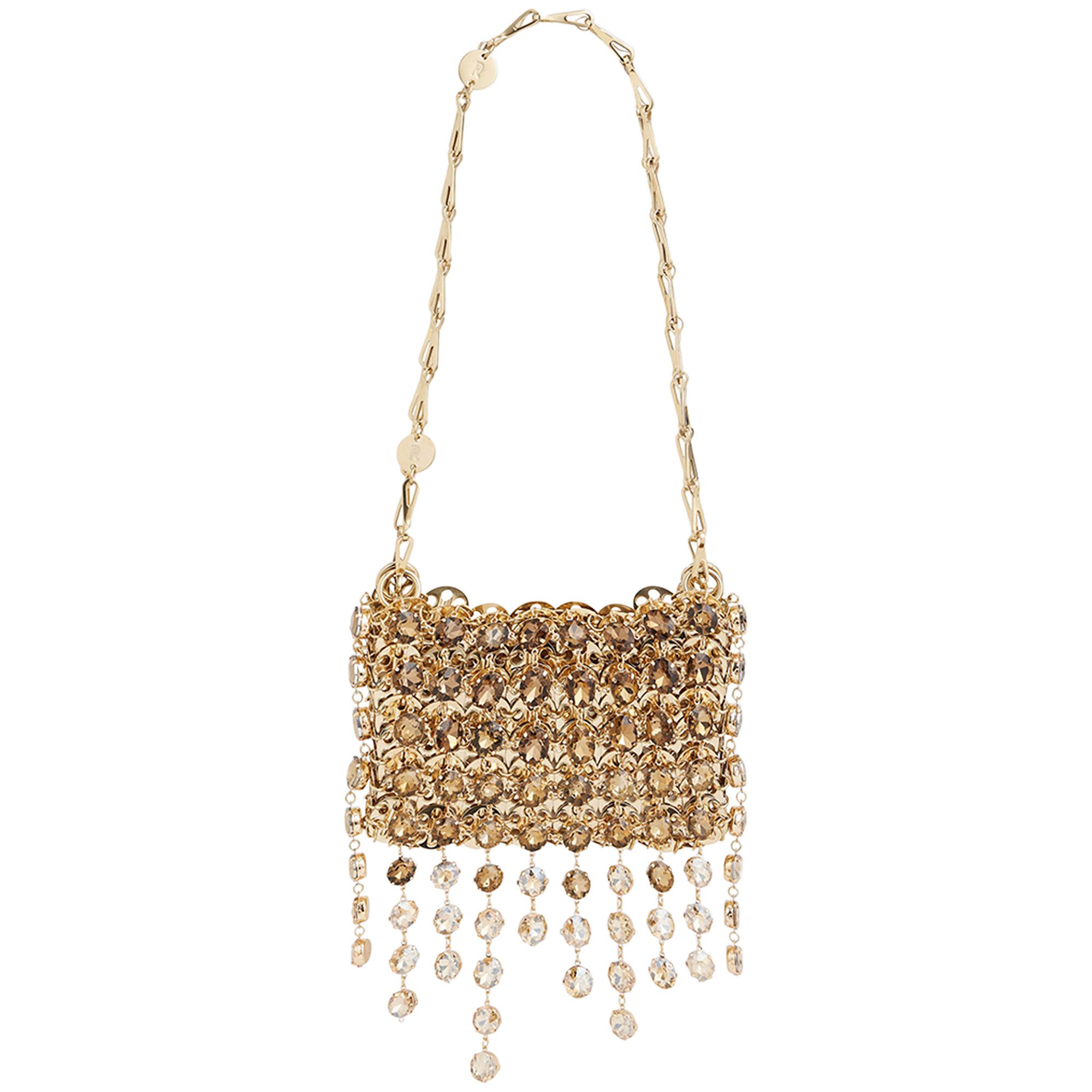Buy Rabanne 1969 Embellished Nano Bag 'Gold/Topaz