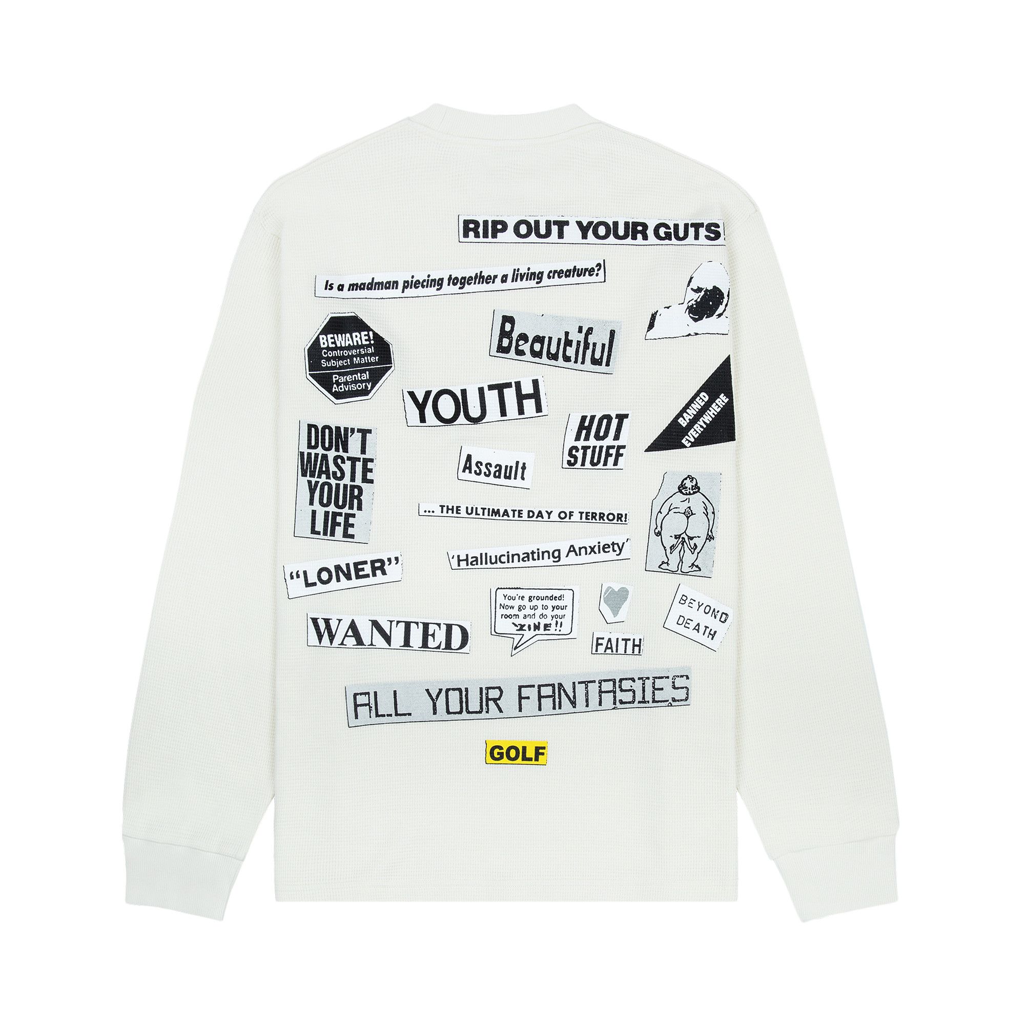 【ユニセックス】GOLF WANG/COLLAGE サーマル ロンT Buy GOLF WANG Collage Long-Sleeve Thermal 'White