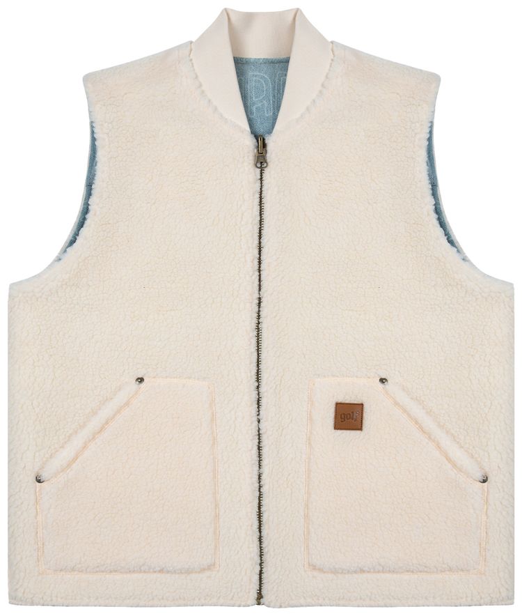 GOLF WANG Echo Denim Reversible Vest Light WashCream