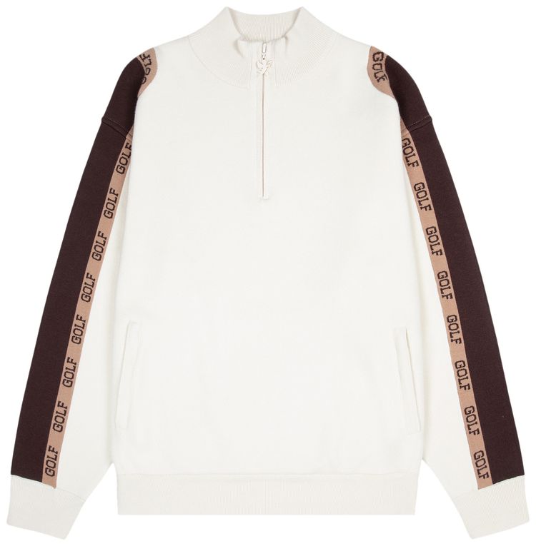 GOLF WANG Essex Half Zip Track Jacket Cream