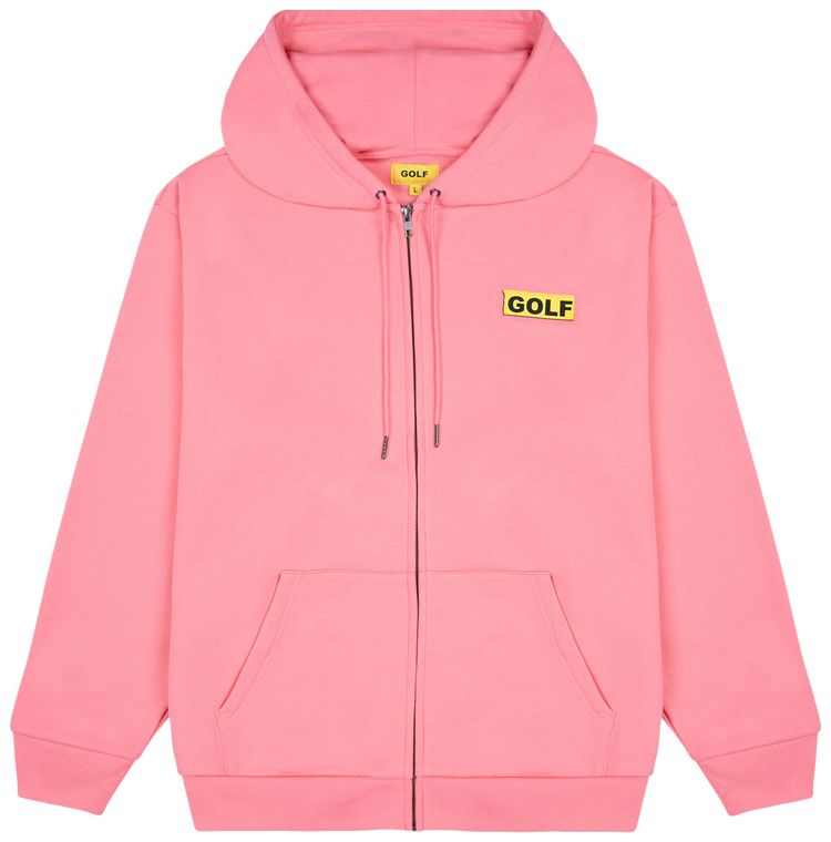 GOLF WANG Collage Zip Up Hoodie Pink