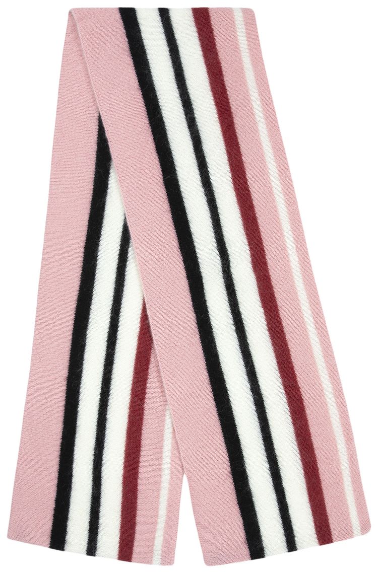 GOLF WANG Mohair Striped Scarf Pink