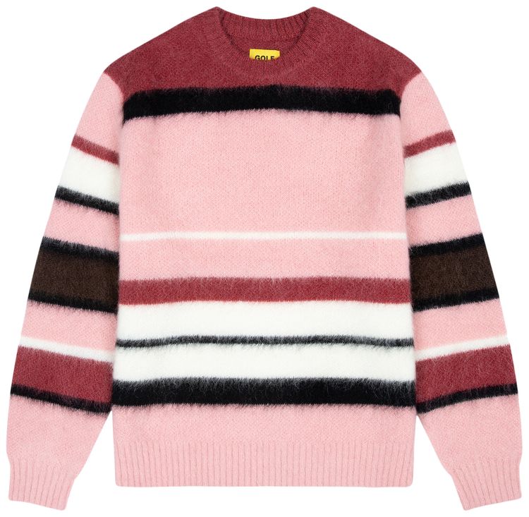 GOLF WANG Mohair Striped Sweater Pink