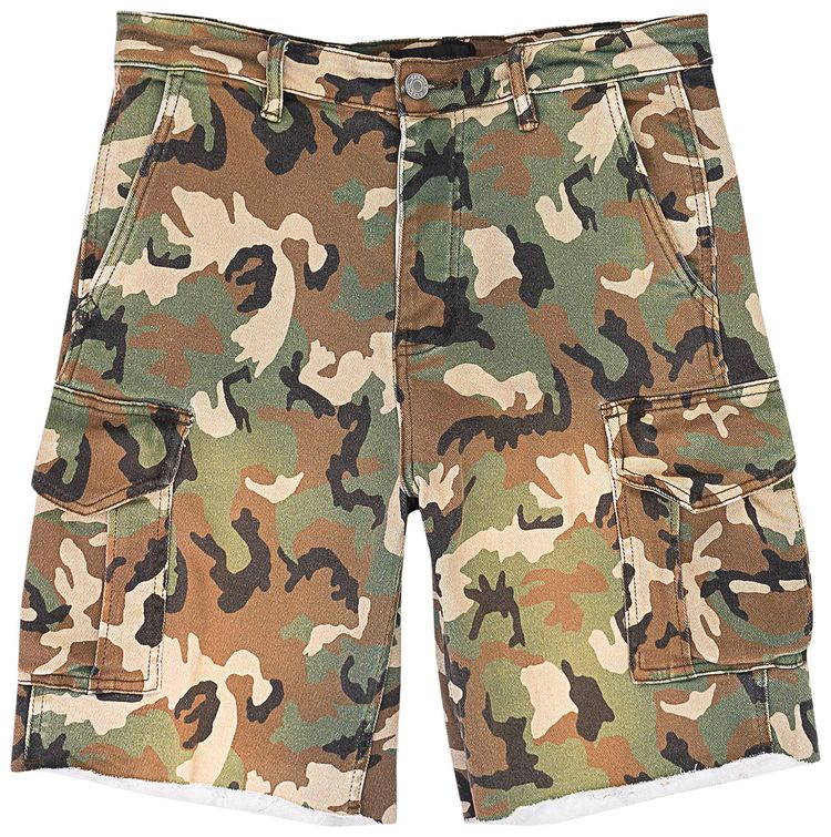 PURPLE BRAND Twill Cargo Shorts Camo