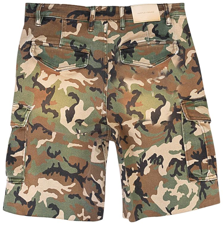 PURPLE BRAND Twill Cargo Shorts Camo