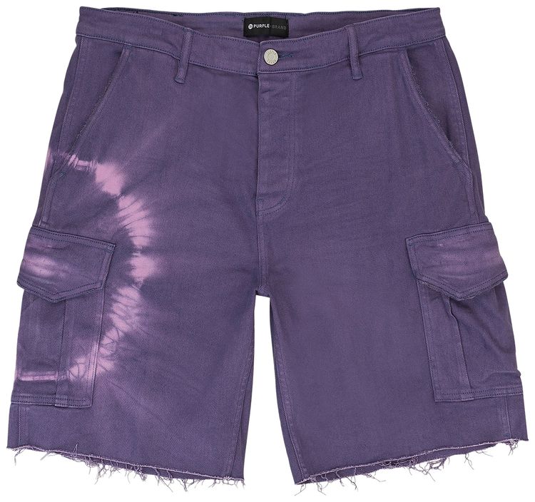 PURPLE BRAND Twill Cargo Shorts Grape