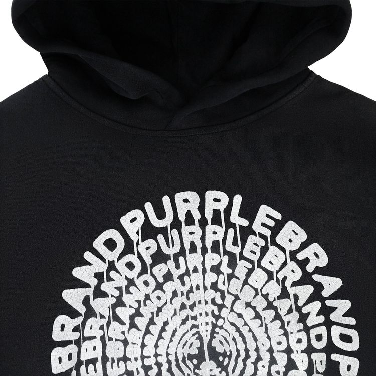 PURPLE BRAND HWT Fleece Pullover Hoodie Black