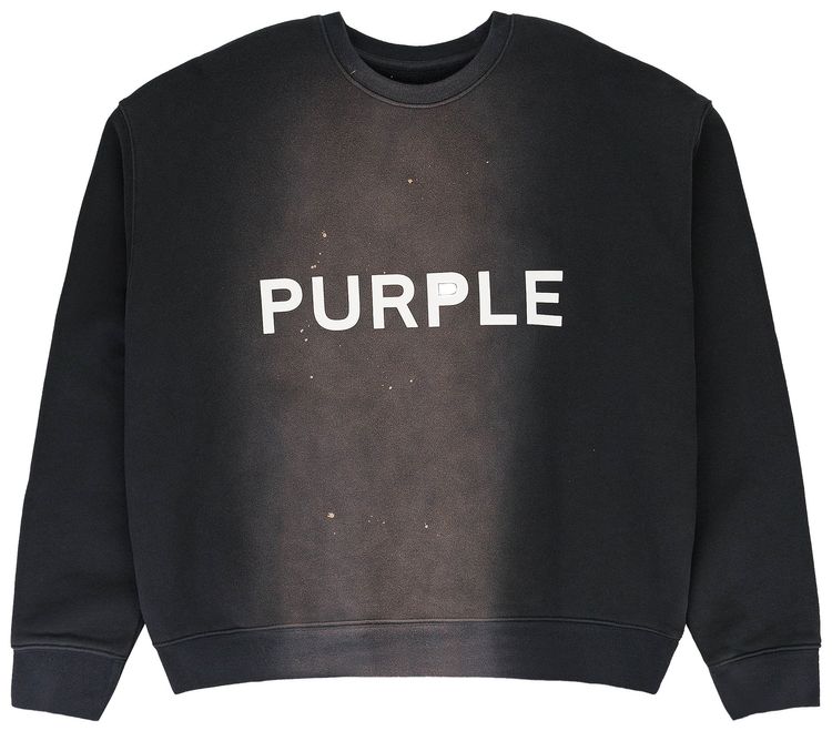 PURPLE BRAND HWT Fleece Crewneck Black