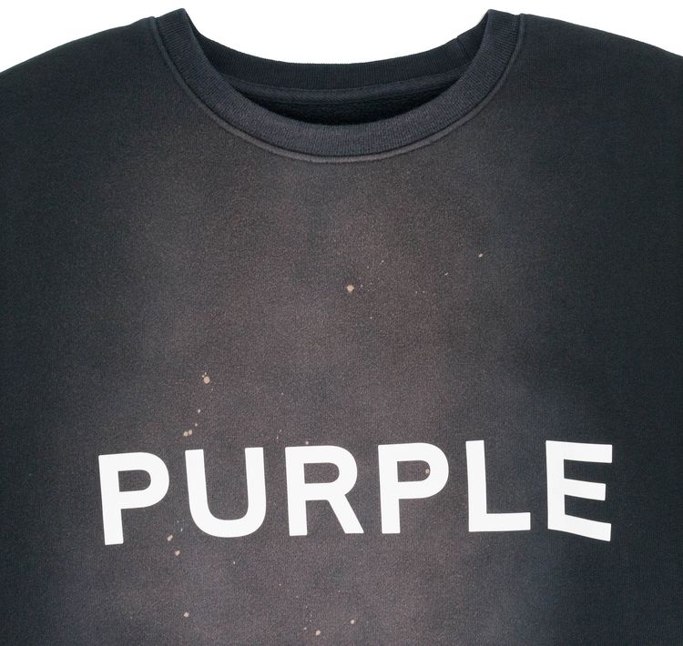 PURPLE BRAND HWT Fleece Crewneck Black