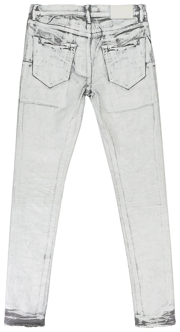 PURPLE BRAND Overdye Foil Skinny Jeans Grey