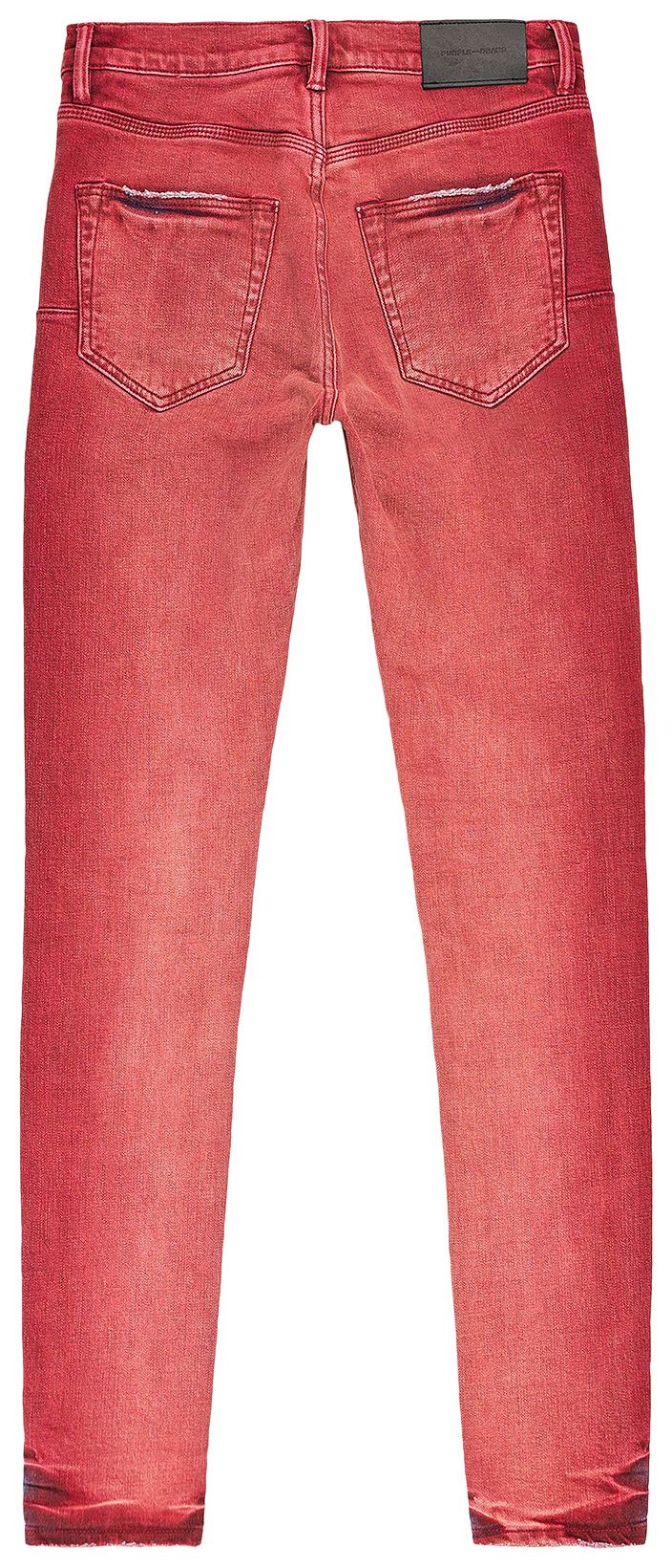 PURPLE BRAND Side Stripe Skinny Jeans Faded Aura Orange