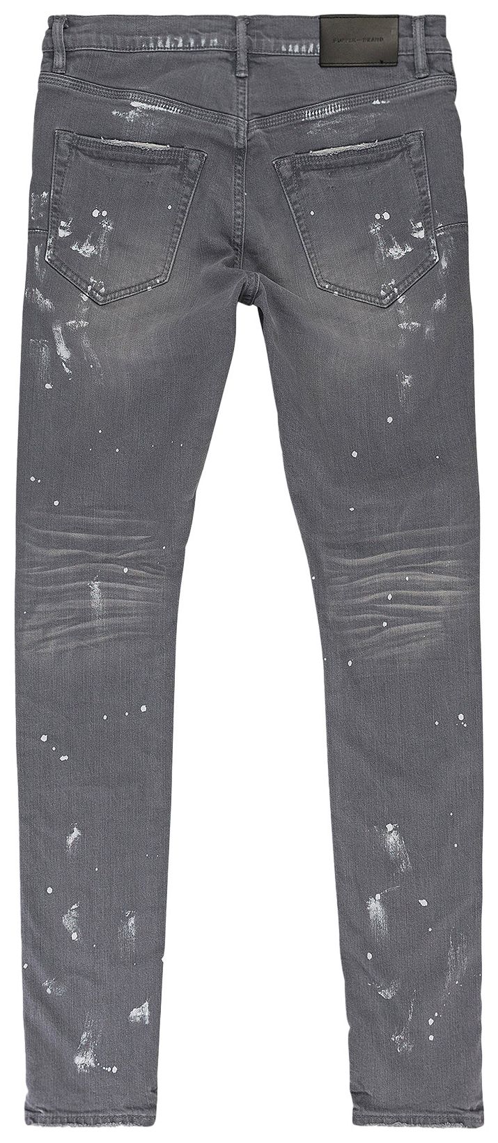 PURPLE BRAND Worn Knee Slit Skinny Jeans Grey