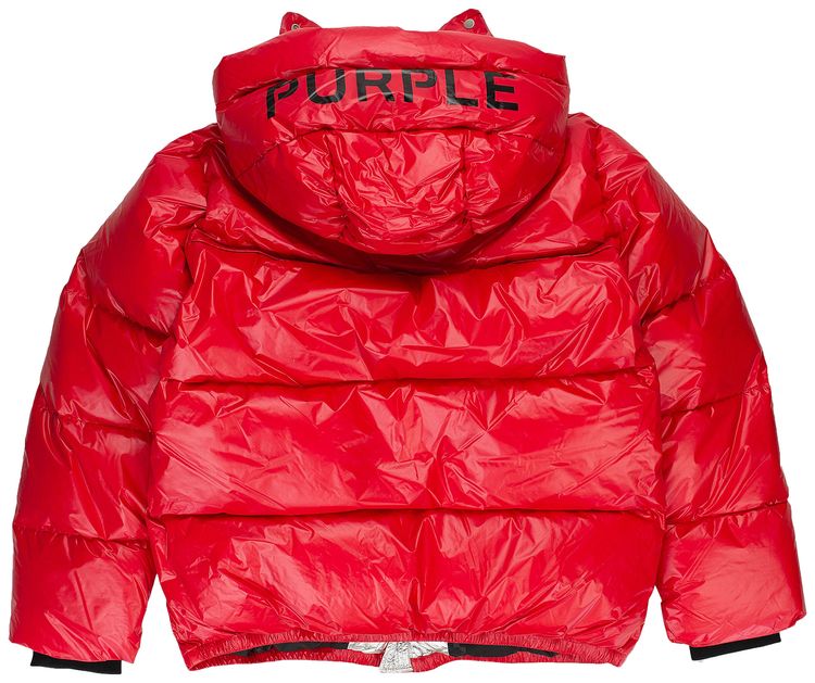 PURPLE BRAND Nylon Down Puffer Jackets Red