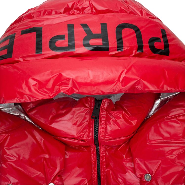 PURPLE BRAND Nylon Down Puffer Jackets Red