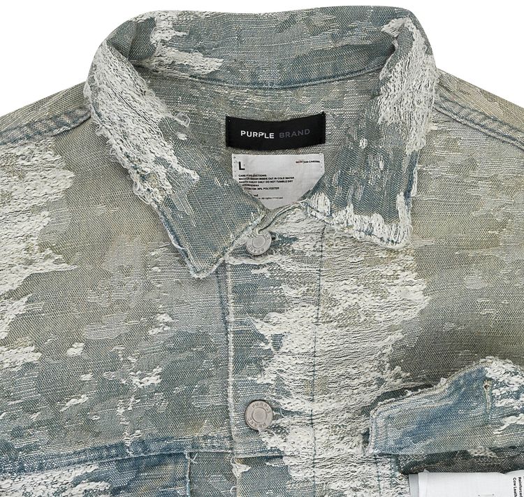 PURPLE BRAND Jacquard Jacket Indigo