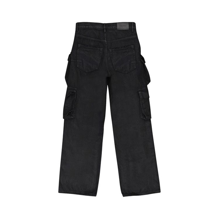 PURPLE BRAND Relaxed Double Cargo Skinny Jeans Black