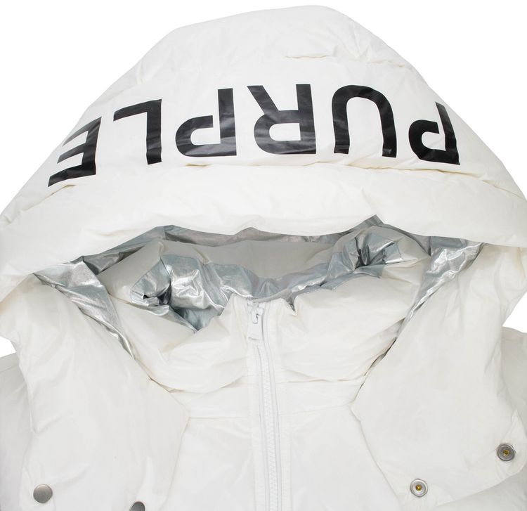 PURPLE BRAND Nylon Puffer Vest White