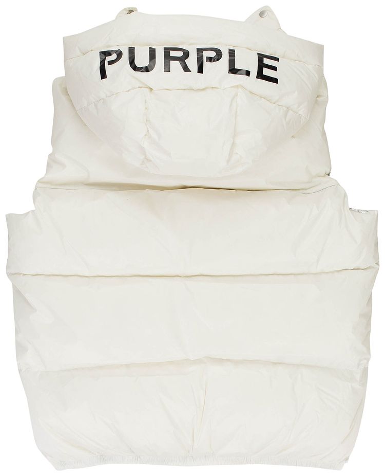 PURPLE BRAND Nylon Puffer Vest White