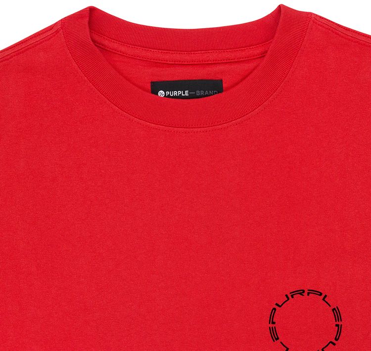 PURPLE BRAND Heavy Jersey Oversized Tee Red