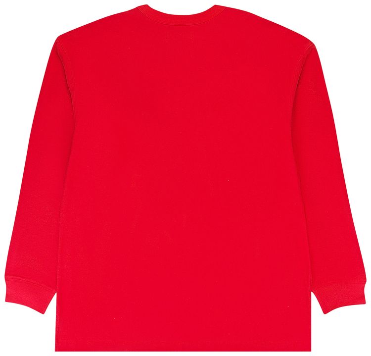 PURPLE BRAND Textured Jersey Long Sleeve Tee Red