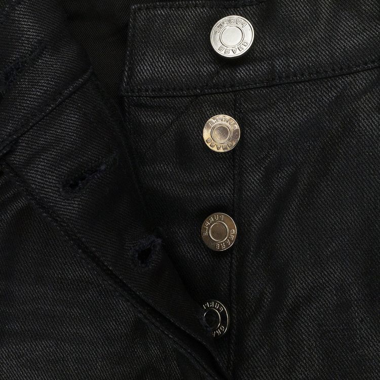 PURPLE BRAND Tar Coated Skinny Cargo Pants Black