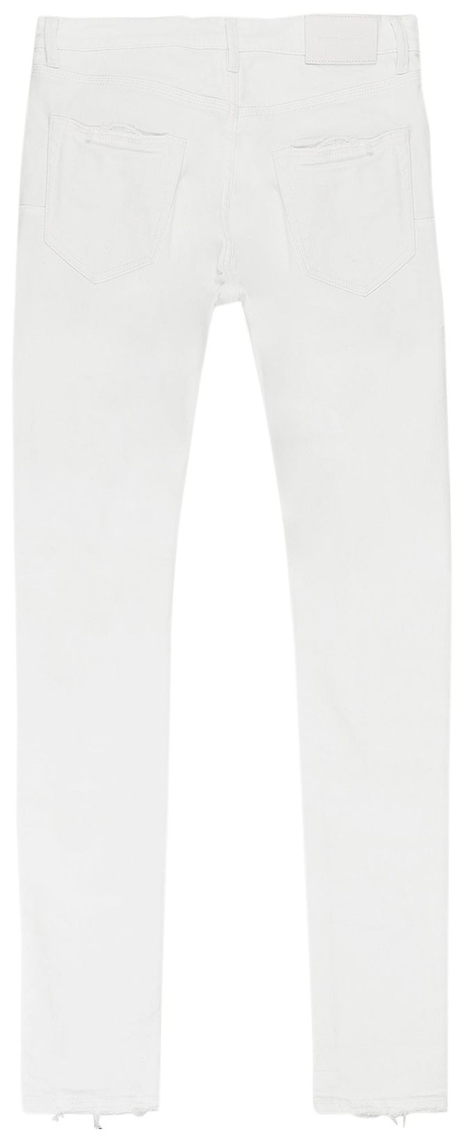 PURPLE BRAND Optic Knee Blowout Skinny Jeans White