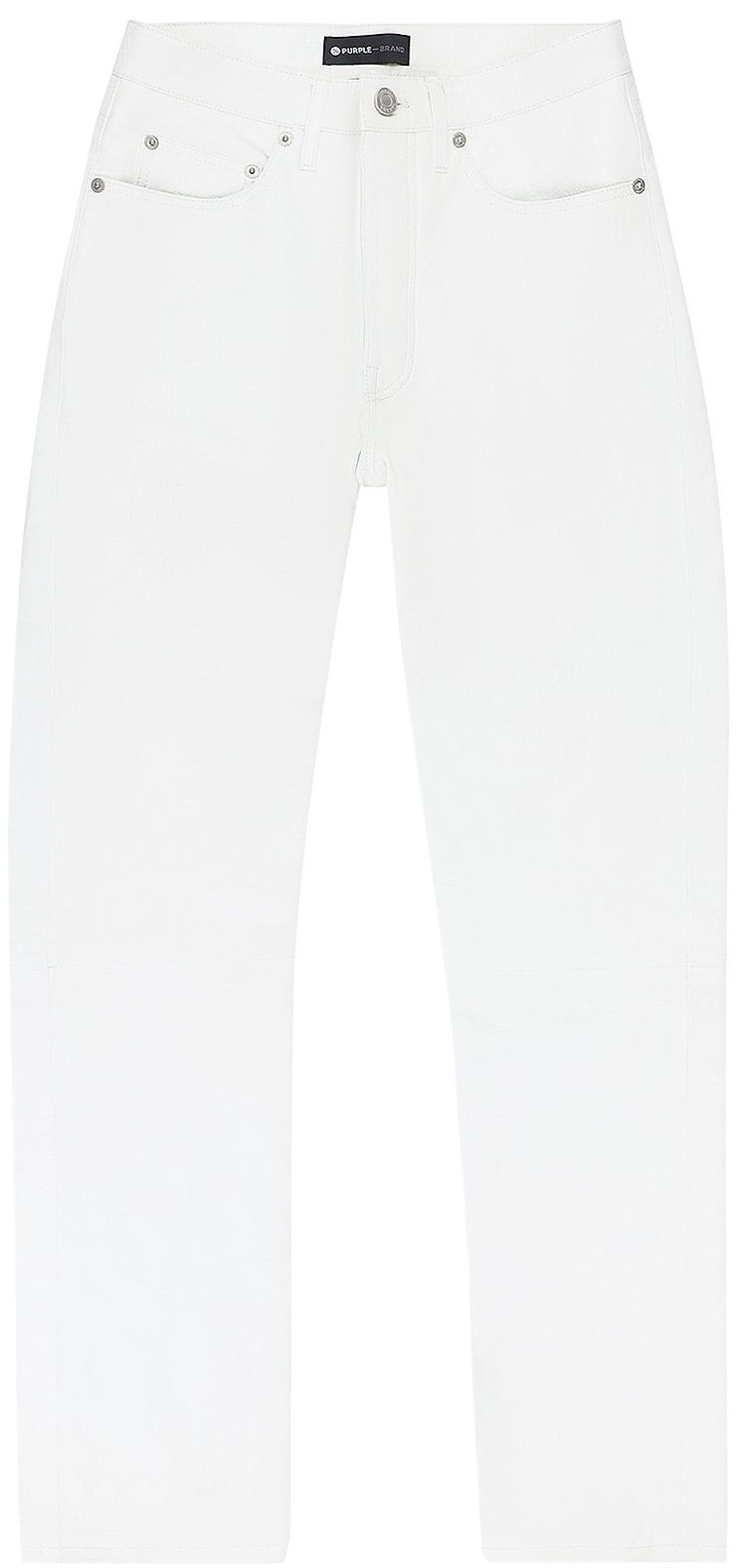 PURPLE BRAND Leather Relaxed Fit Pants White