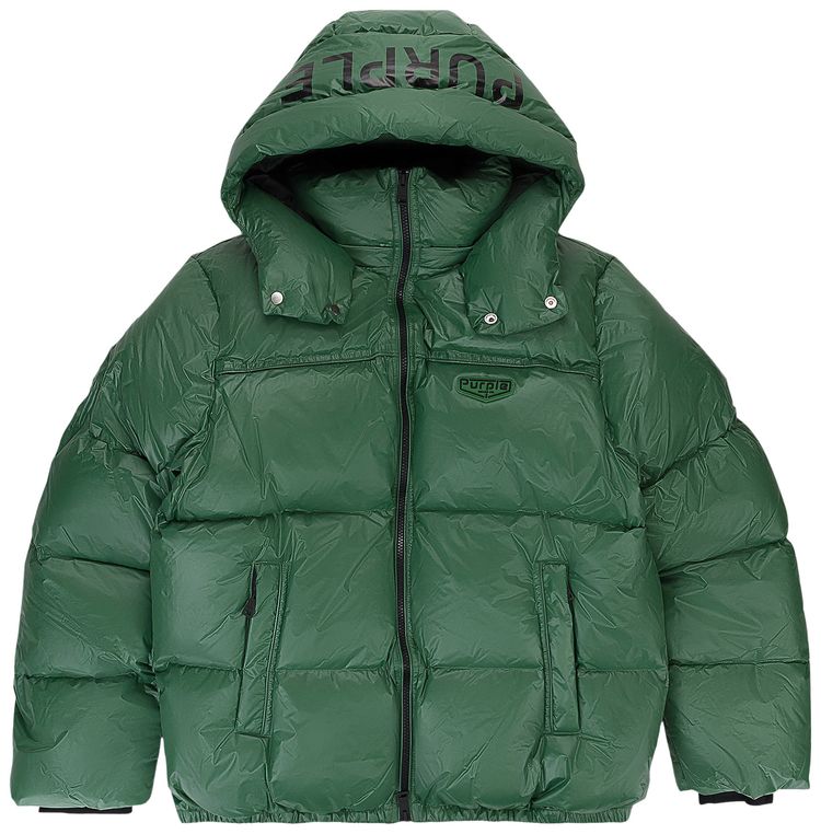 PURPLE BRAND Nylon Down Puffer Jacket Green
