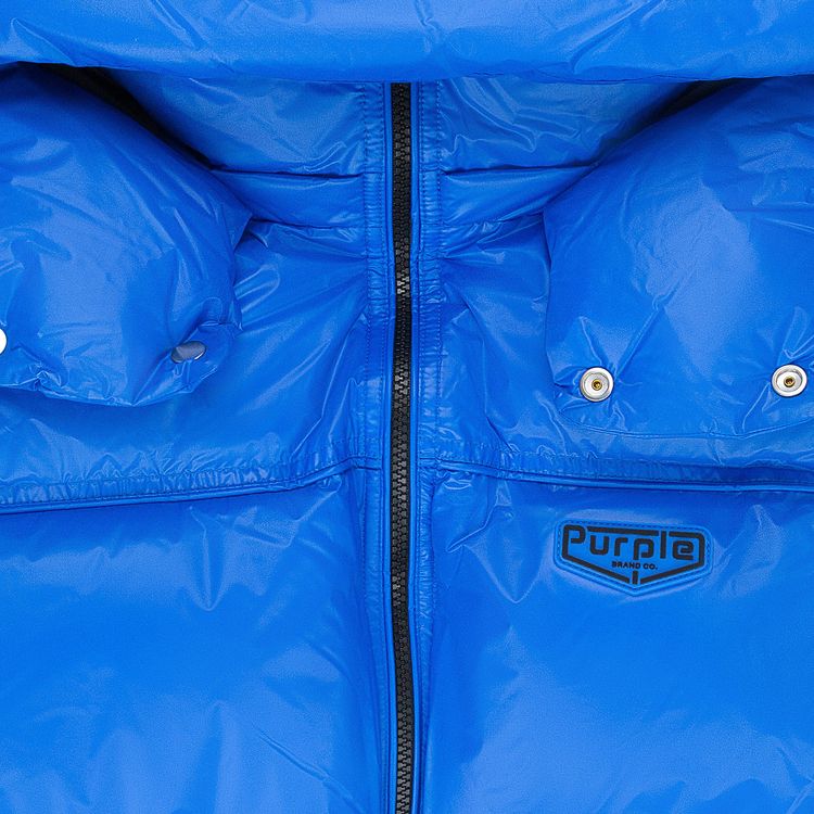 PURPLE BRAND Nylon Down Puffer Jacket Blue