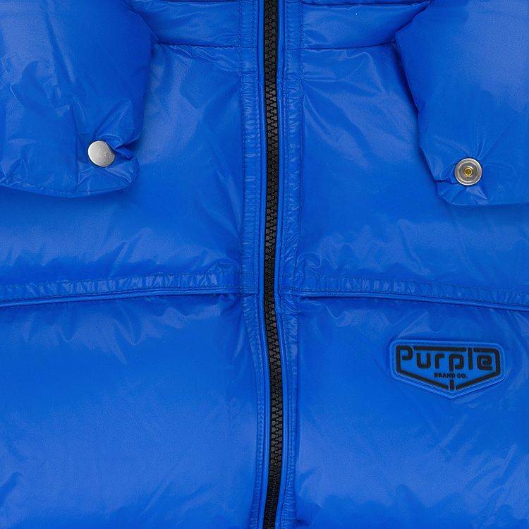 PURPLE BRAND Nylon Puffer Vest Blue