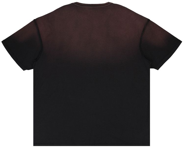 PURPLE BRAND Textured Jersey Inside Out Tee Black