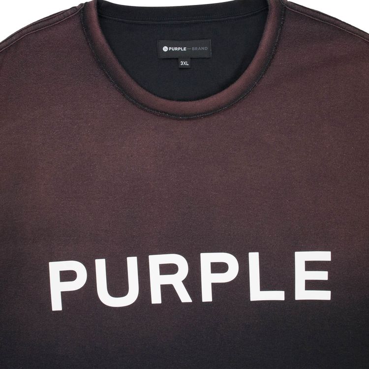PURPLE BRAND Textured Jersey Inside Out Tee Black