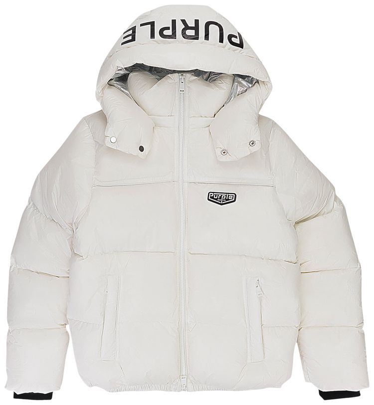 PURPLE BRAND Nylon Down Puffer Jacket White
