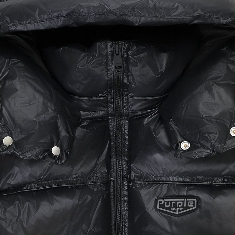 PURPLE BRAND Nylon Down Puffer Jacket Black