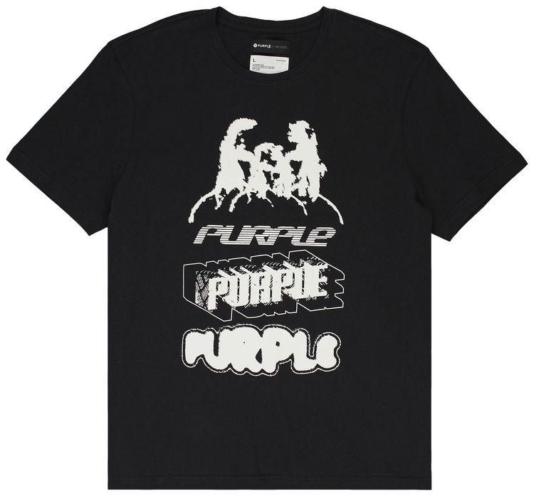 PURPLE BRAND Clean Jersey Short Sleeve Tee Black