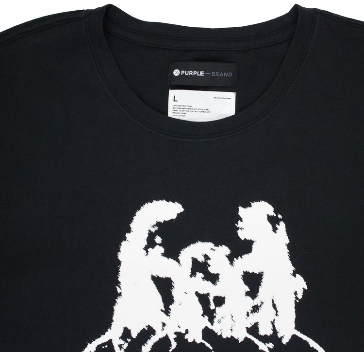 PURPLE BRAND Clean Jersey Short Sleeve Tee Black