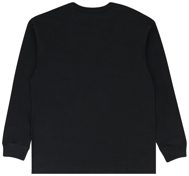 PURPLE BRAND Textured Jersey Long Sleeve Tee Black