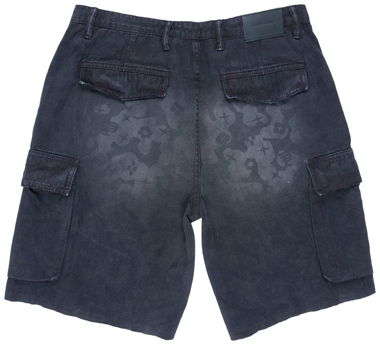 PURPLE BRAND Dirty Jacquard Cargo Shorts Indigo