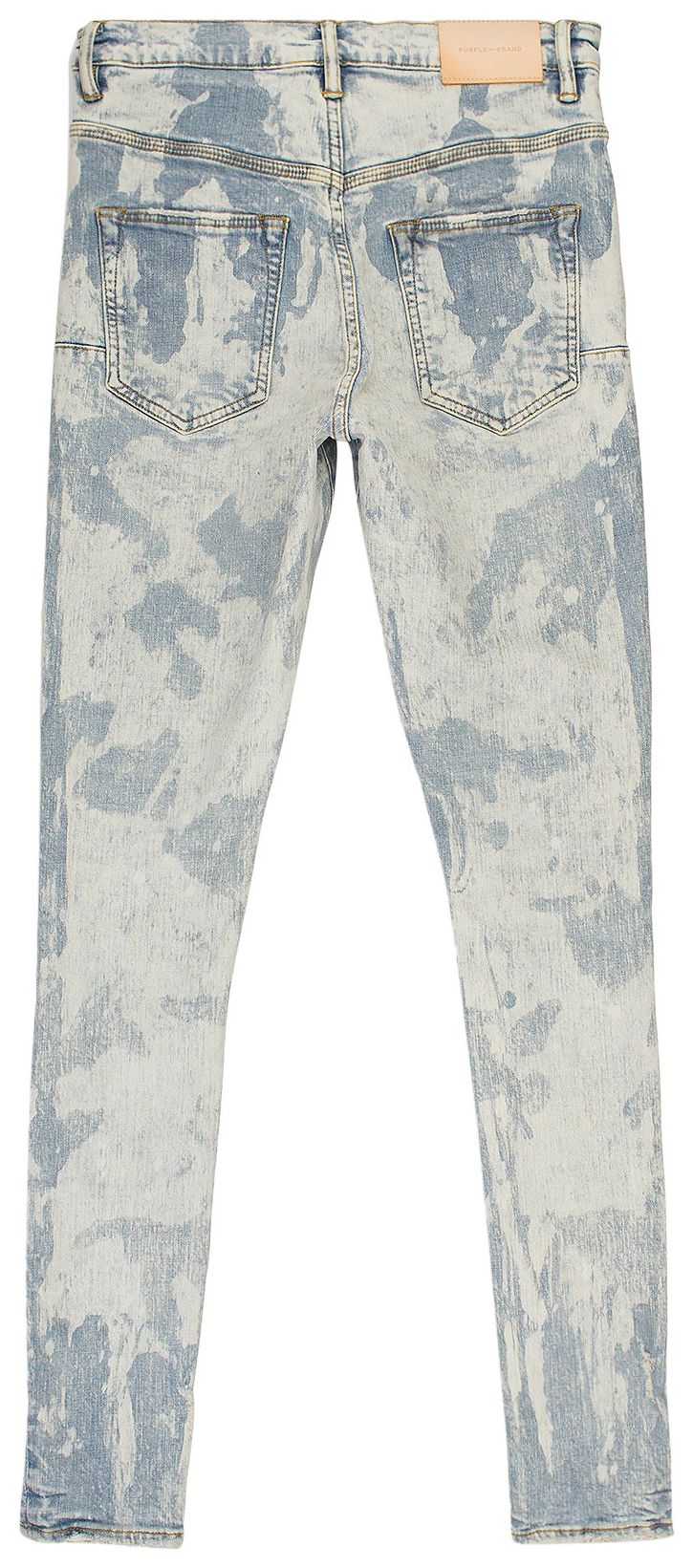 PURPLE BRAND Light Vintage Spotted Bleach Skinny Jeans Indigo