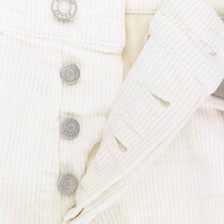 PURPLE BRAND Corduroy Semi Coated Skinny Jeans White