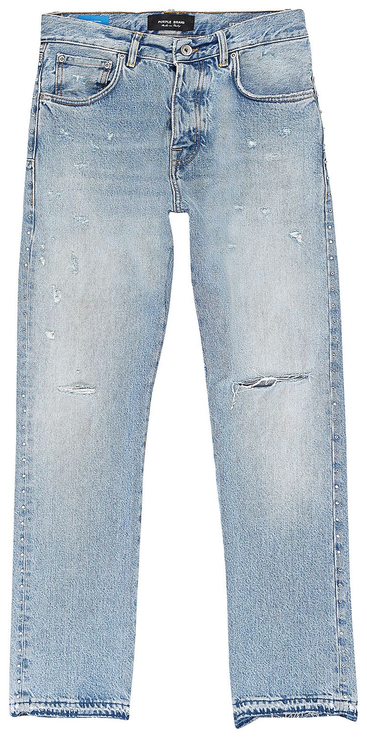 PURPLE BRAND Faded Crytal Racer Skinny Jeans Indigo