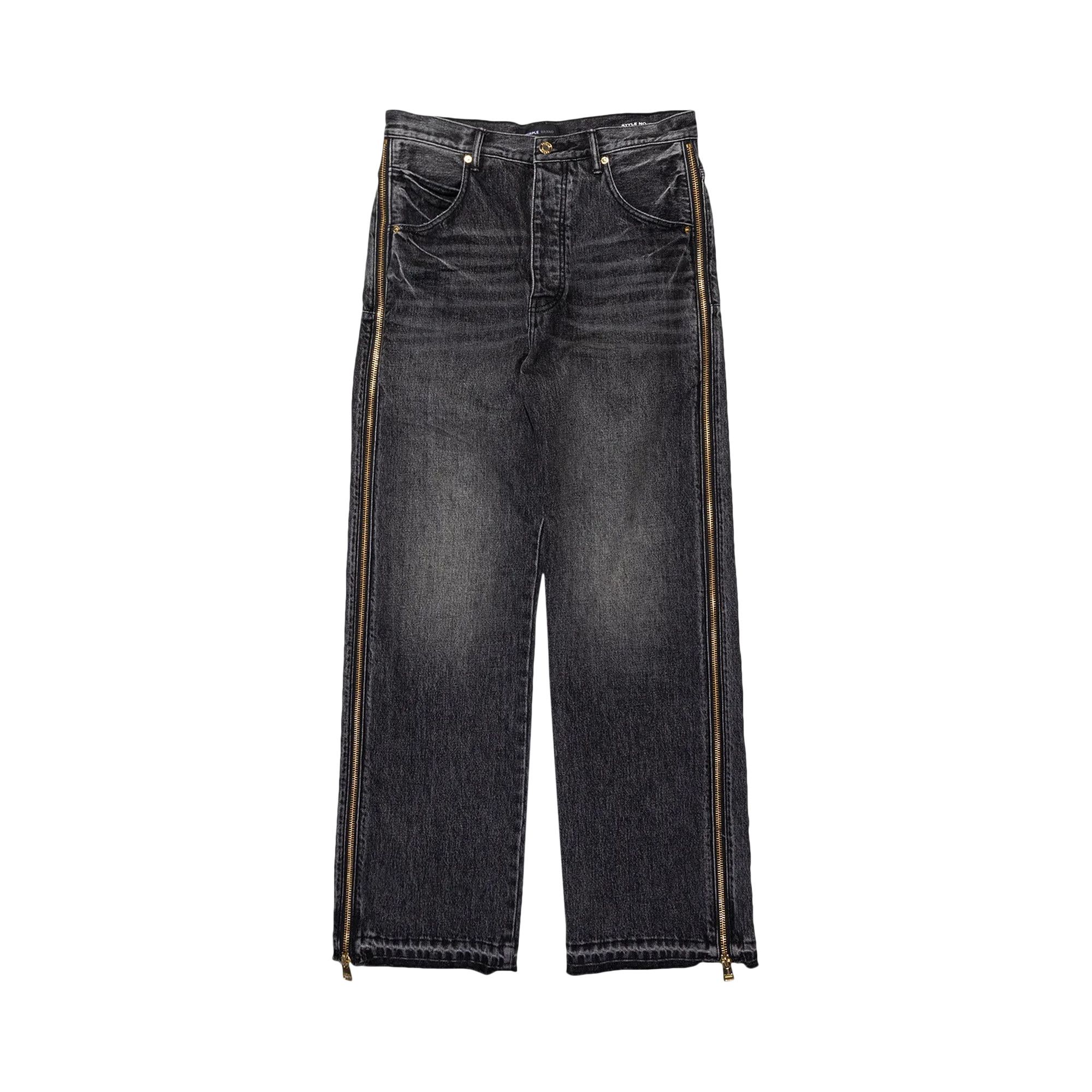 Buy PURPLE BRAND Full Side Zip Skinny Jeans 'Black' - P018 FSZB423