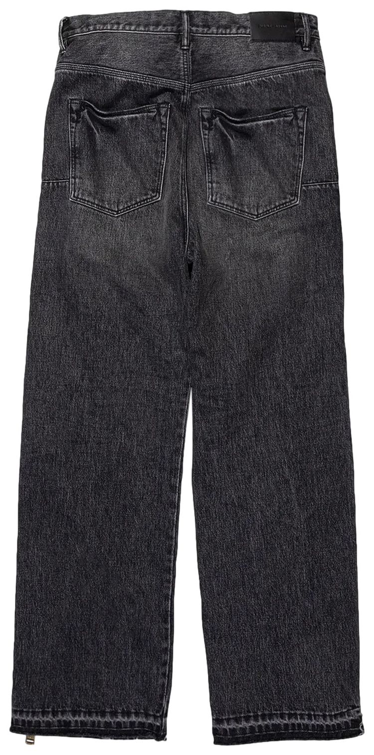 PURPLE BRAND Full Side Zip Skinny Jeans Black