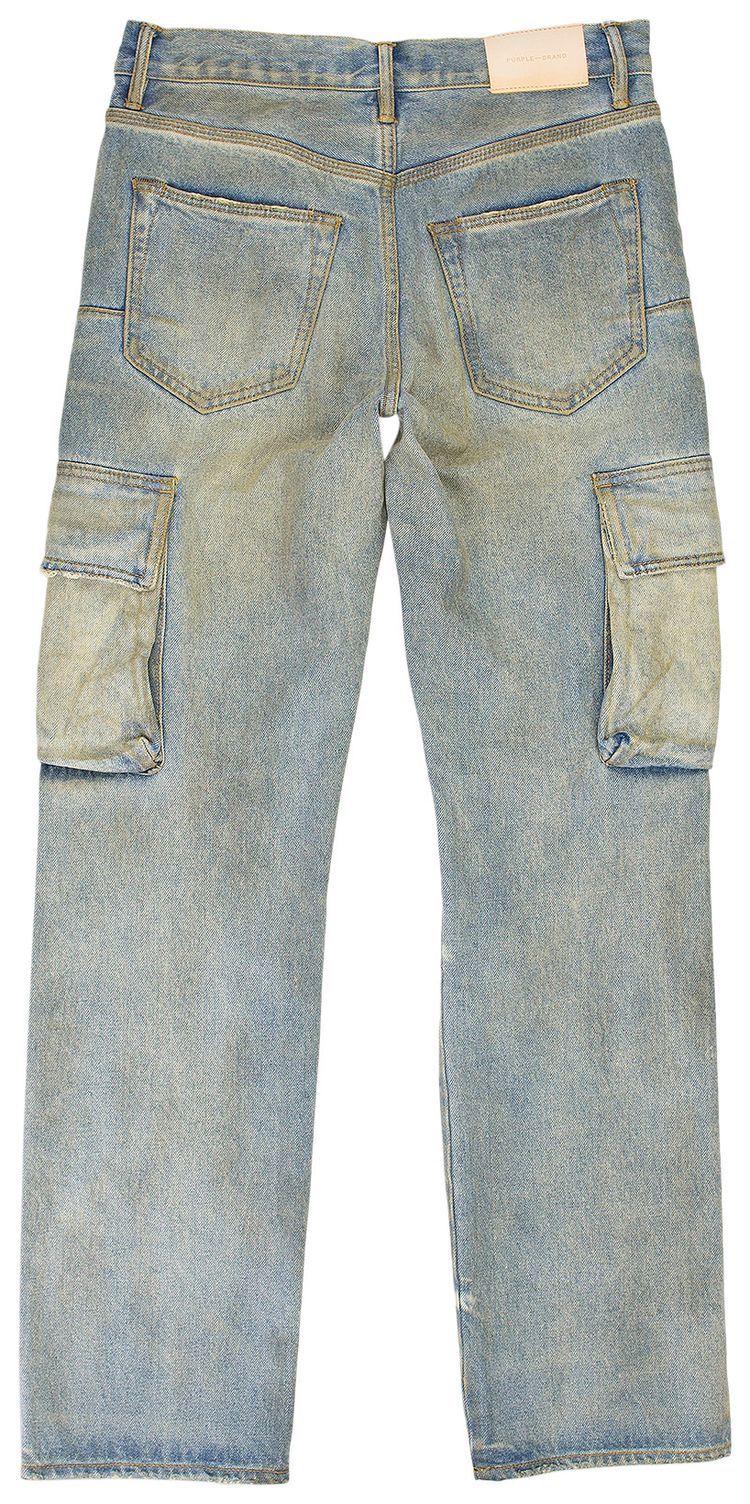PURPLE BRAND Relaxed Cargo Dirty Skinny Jeans Indigo