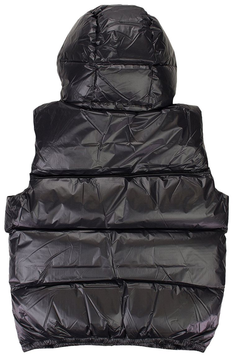 PURPLE BRAND Nylon Puffer Vest Black