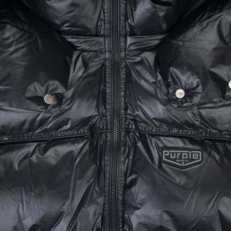 PURPLE BRAND Nylon Puffer Vest Black