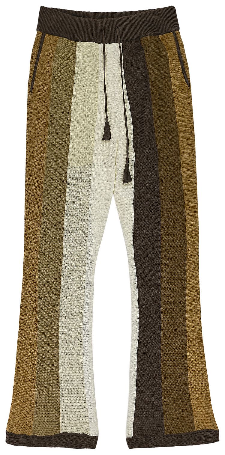 Amiri Color Block Drawstring Pants Brown