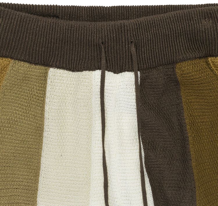 Amiri Color Block Drawstring Pants Brown